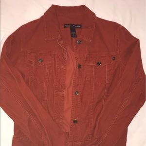 ✨Corduroy burnt orange jean jacket